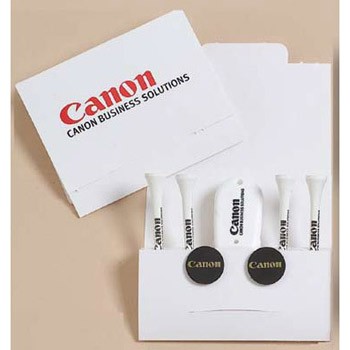 Tiger Tee Golf Outing Packet w/ Four Tees, 2 Markers & 1 Divot Caddy 1