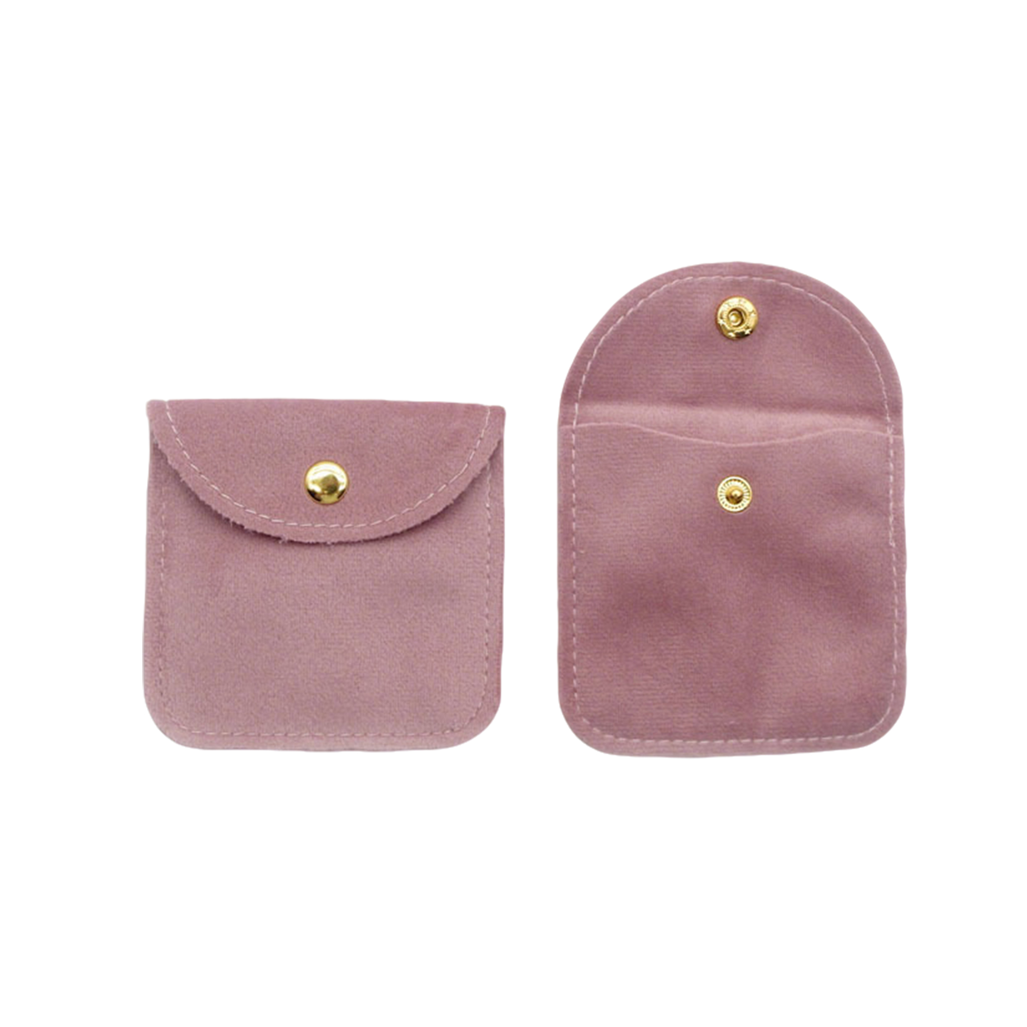 Velvet Snap Pouch For Jewelry Or Coins 3.2" x 3.2" 4