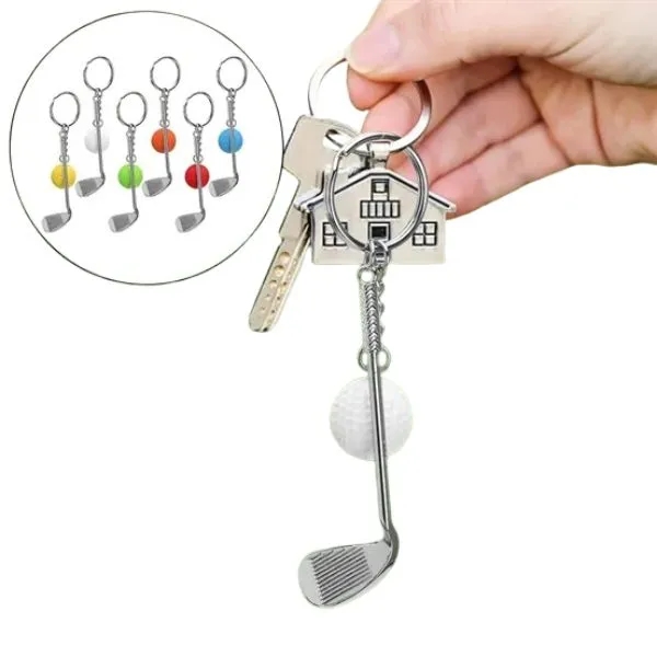 Golf Ball Pole Keychain - Mini Pendant for Golf-Enthusiasts 1