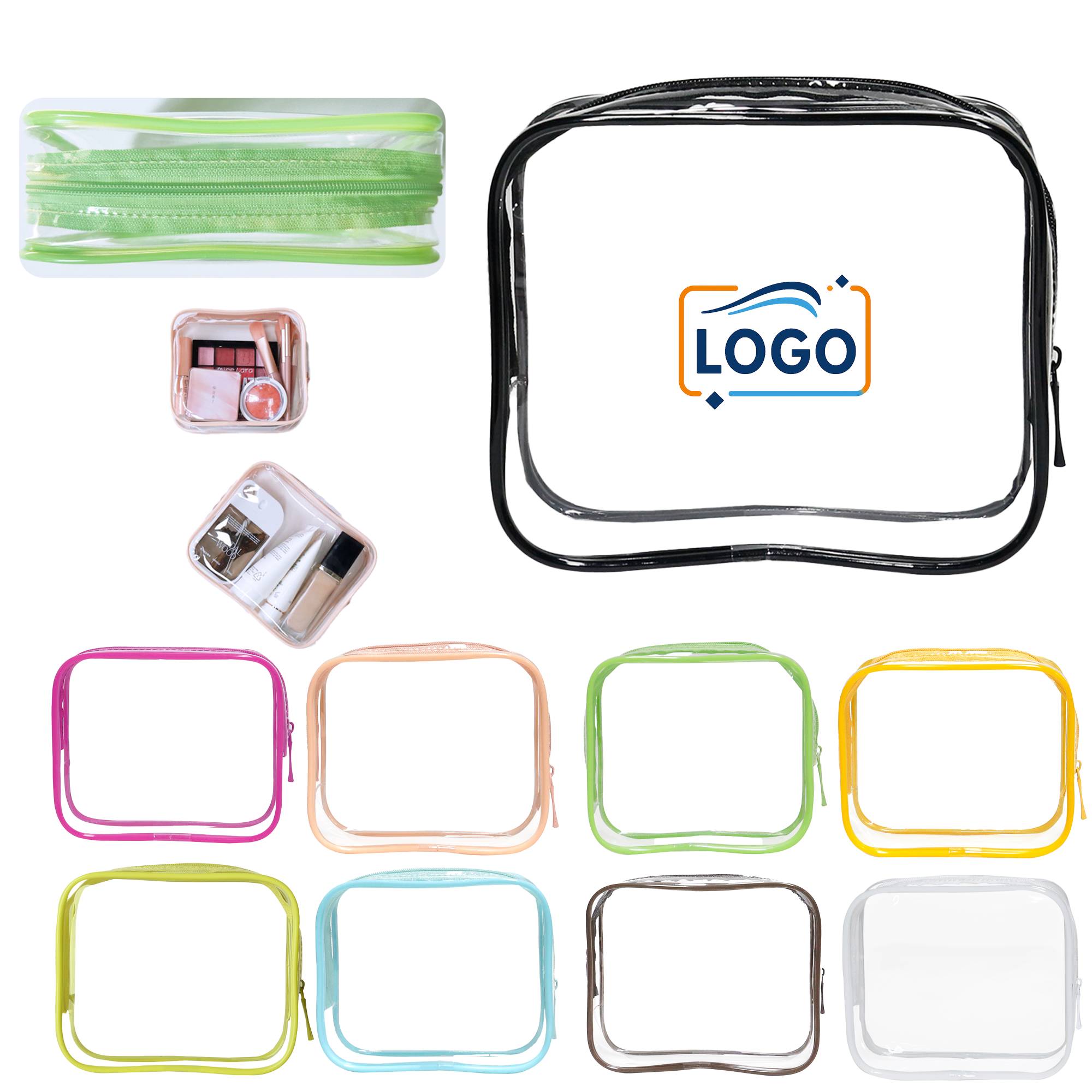 Waterproof PVC Cosmetic Case with Smooth Zip Closure 2