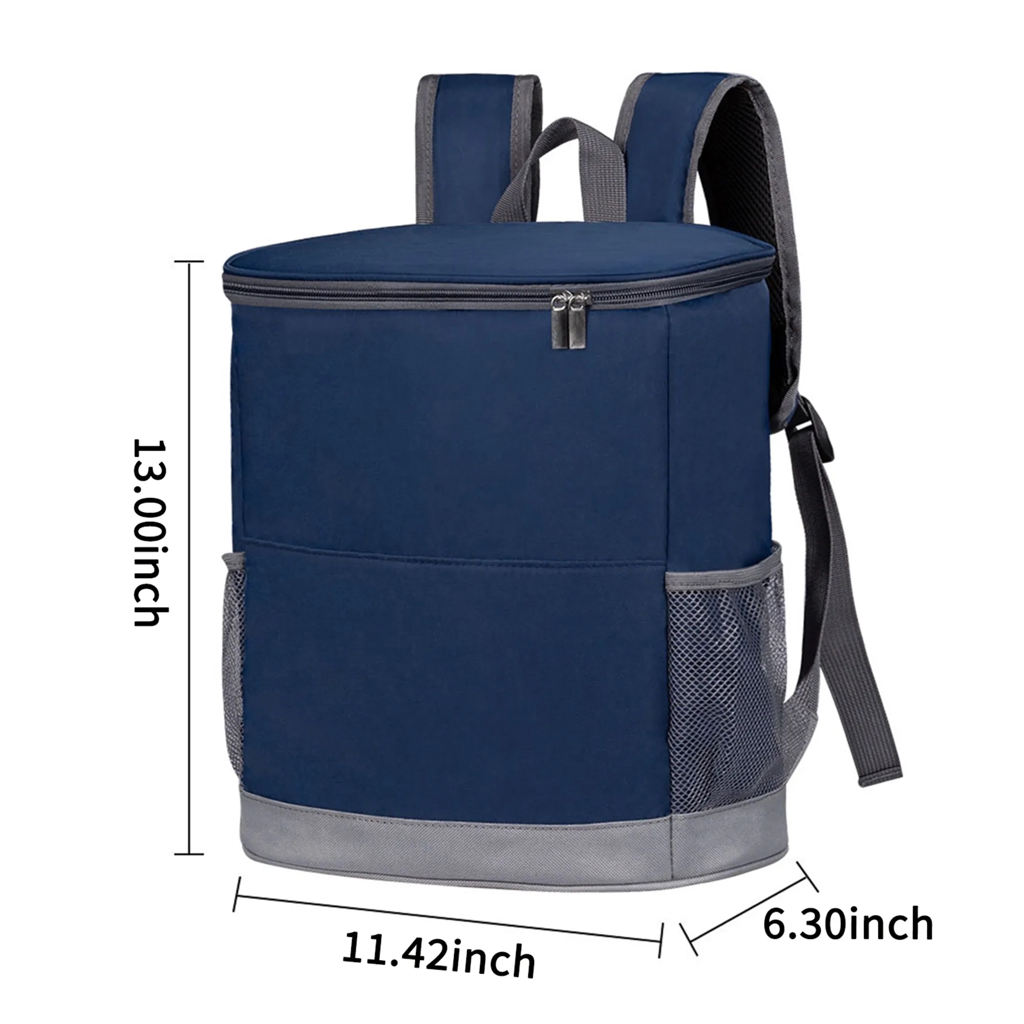 MOQ 20 Backpack-Style Insulated Bag with Double Zippers 5