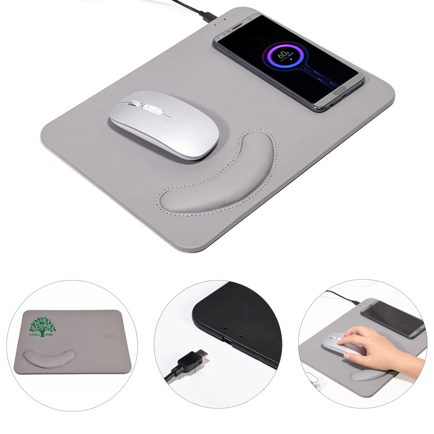 2 In 1 Wireless Charging Mouse Pad With Wrist Support 5