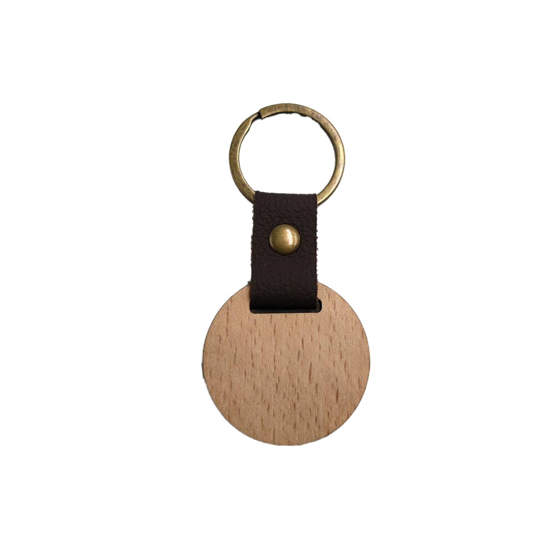 Wood And Leather Motivational Key Chains With Key Rings 4