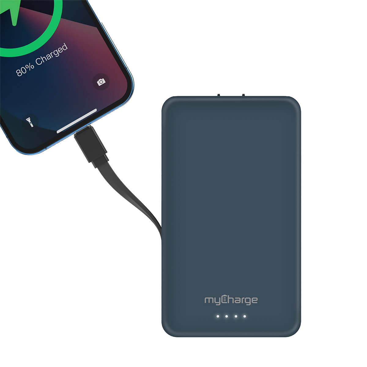 AMP Prong 10 000mAh Everything Built in Portable Charger Blue