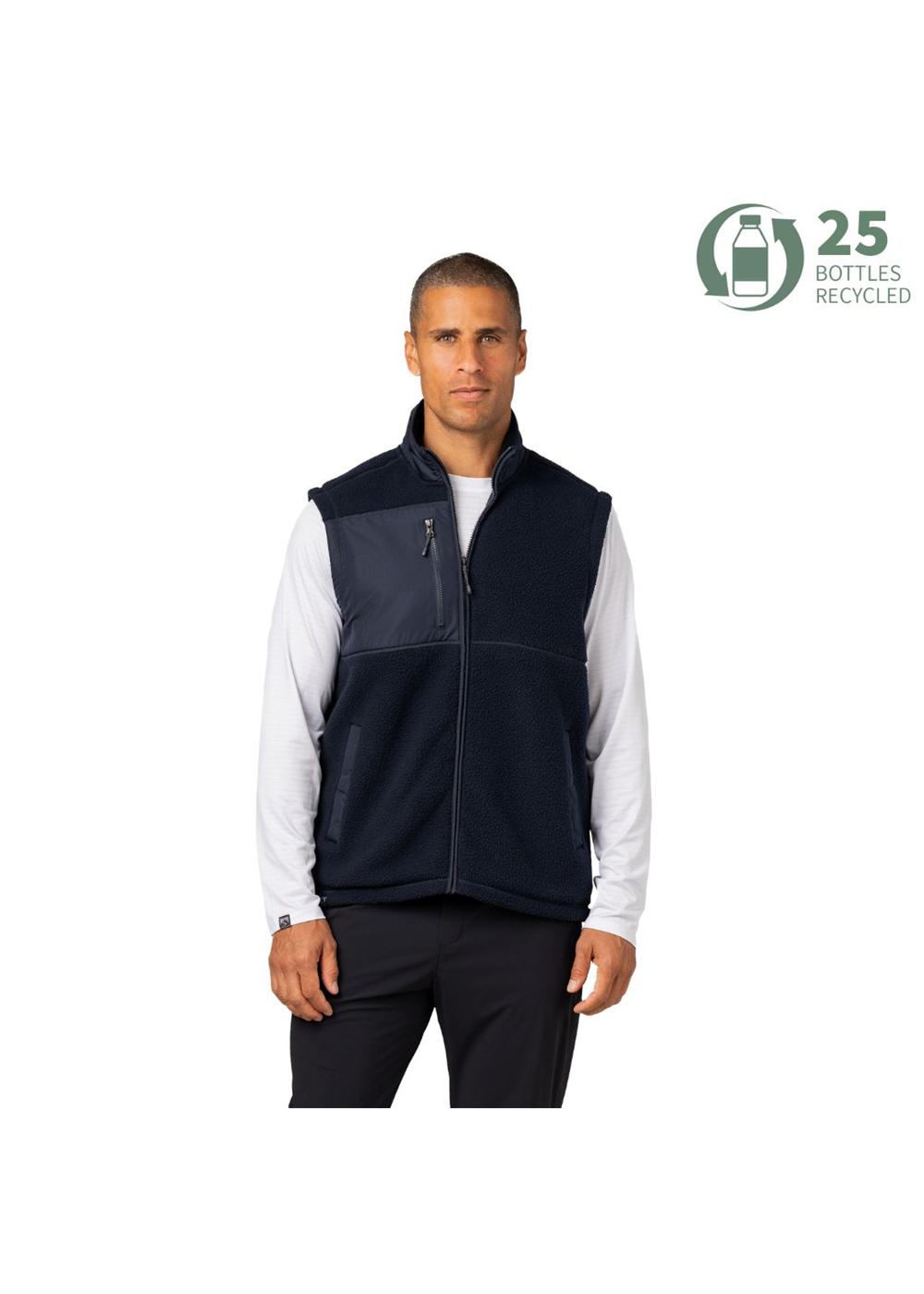 Storm Creek Men's Warm Up Colorblock Sherpa Fleece Vest 9