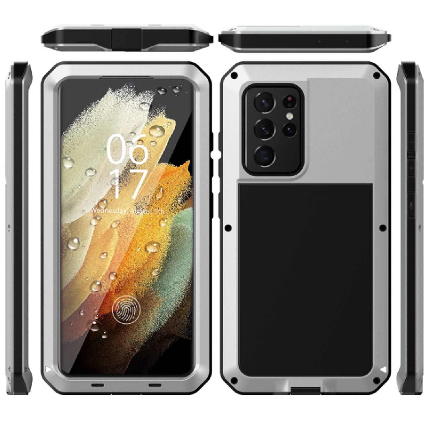 Heavy Duty Shockproof Tough Rugged Case w/ Built-inGlass Scr 5
