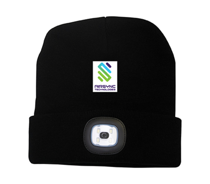 Cuffed Acrylic Beanie with LED Light 4