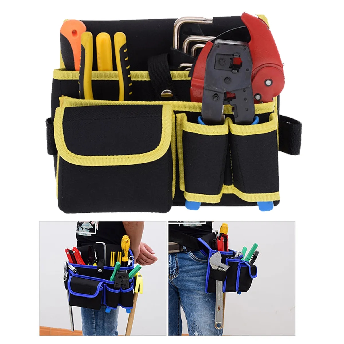 Carpenter Electrician Waist Utility Tool Pouch Belt Bag 7