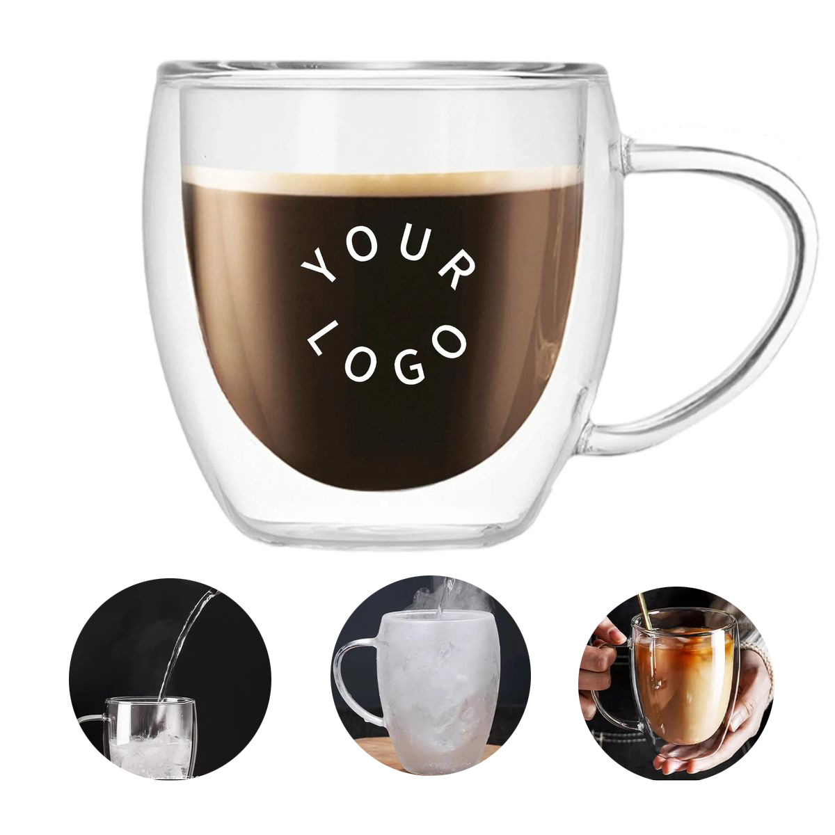 Microwave Safe 9oz Glass Tea Cup for Everyday Use 2