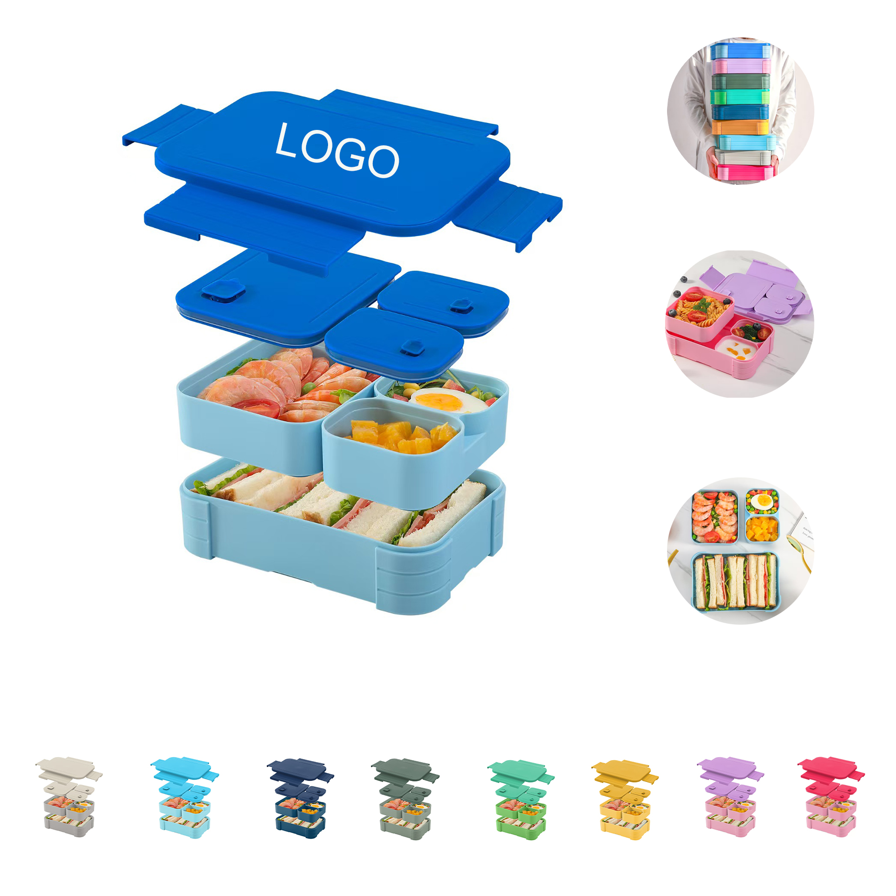 3 Compartments Lunch Box 2