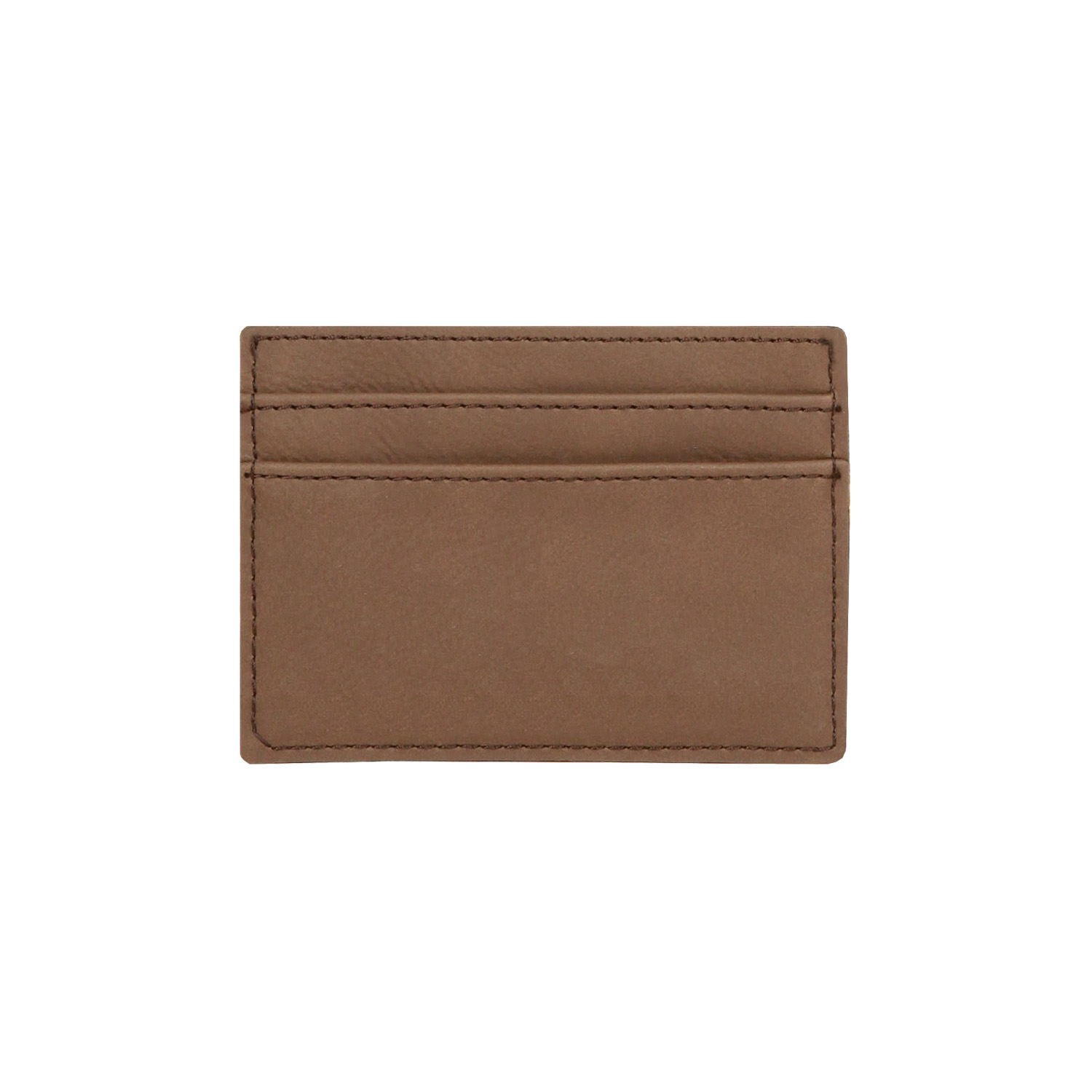Dark Brown Leatherette Wallet Clip 2