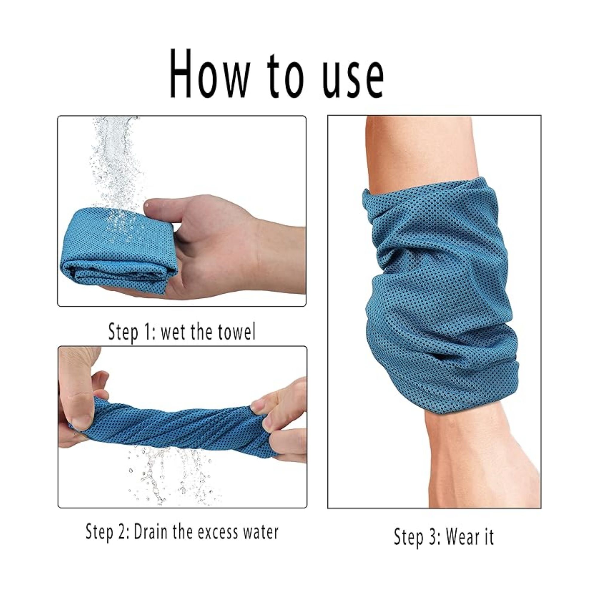 Microfiber Cooling Sleeve Towels For Wrist Neck And Face 5