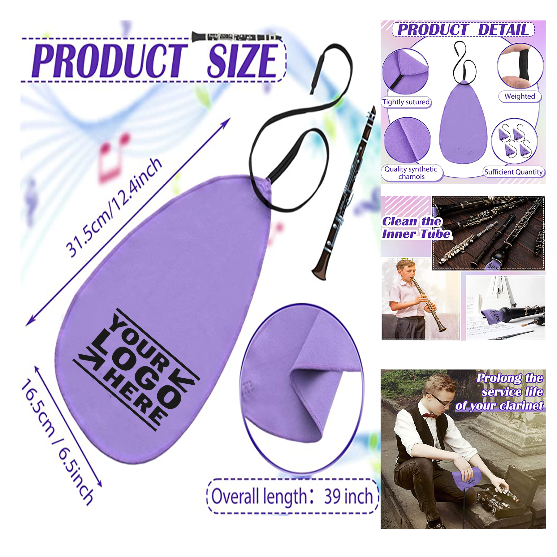 Clarinet Swab Clarinet Cleaning Cloth