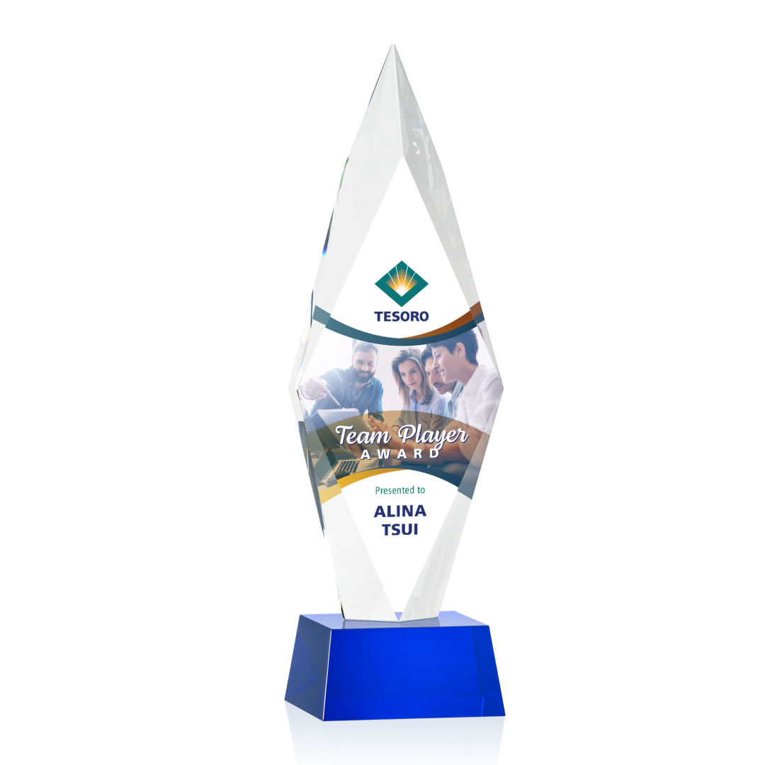 Manilow VividPrint™ Award on Robson Base - Blue 5