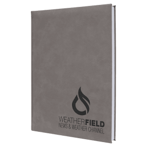 7" X 9 3/4" Laserable Leatherette Journal-Lined Notepad 7