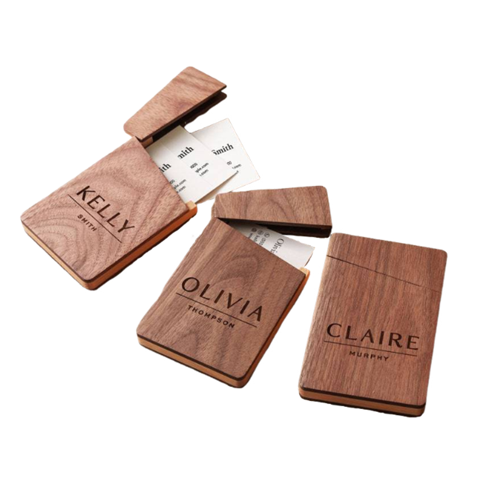 Personalized Wooden Card Holder 2