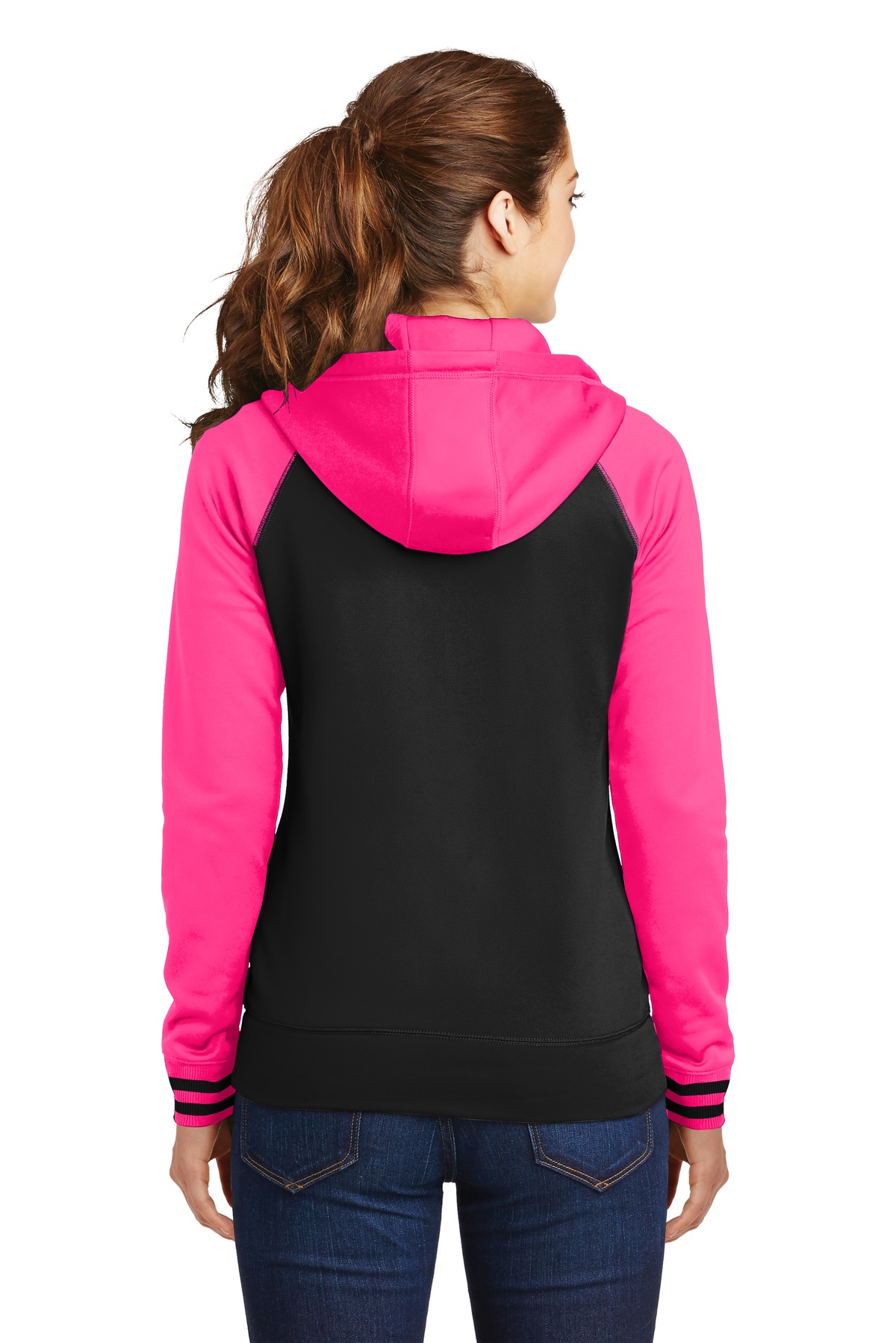 Sport-Tek Women's Sport-Wick Varsity Fleece Full-Zip Hooded Jacket. LST236 18