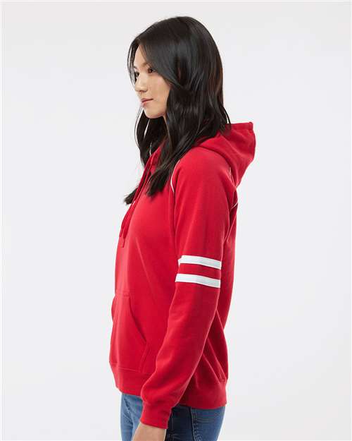 Women's Varsity Fleece Piped Hooded Sweatshirt - 8645 6