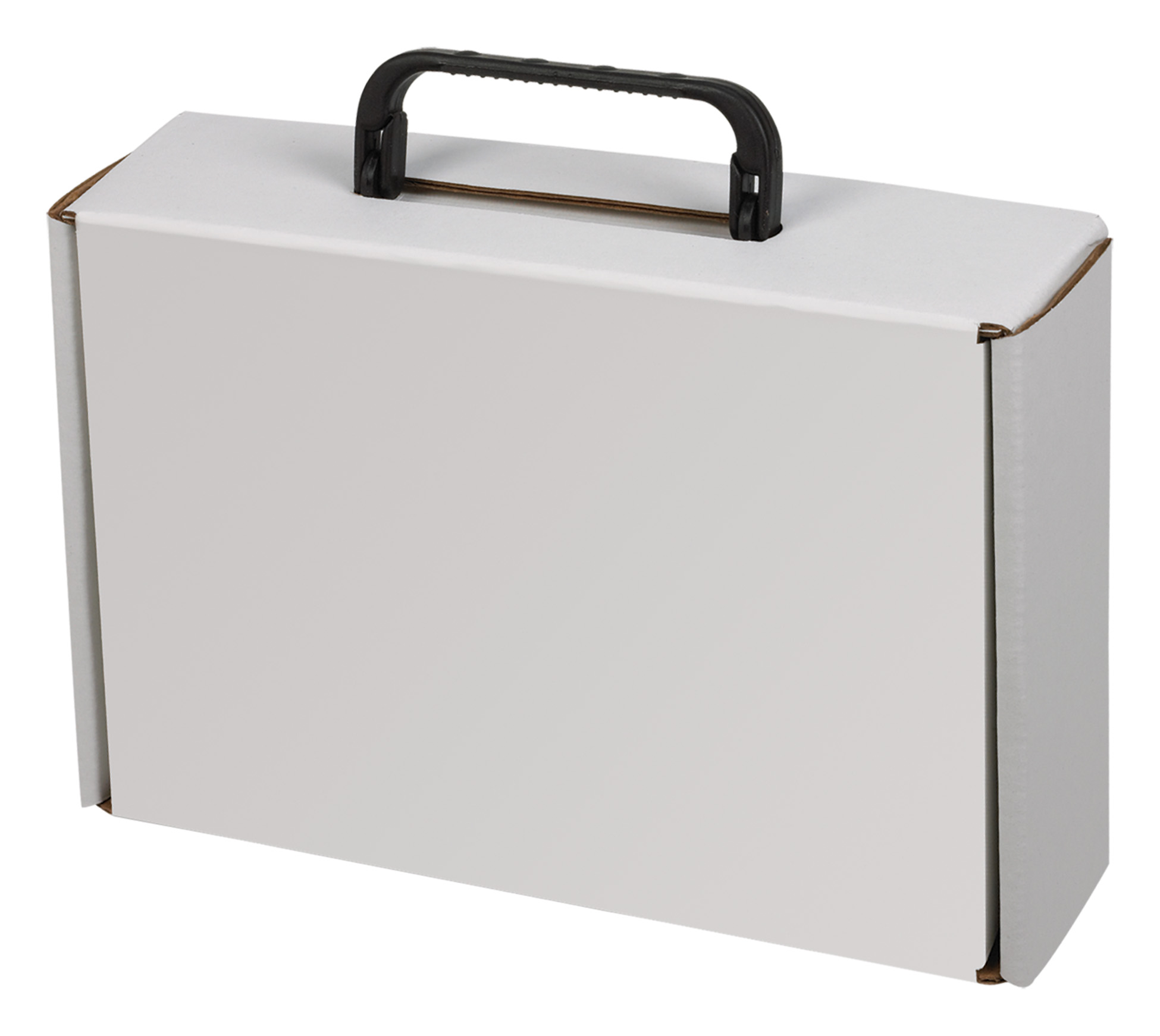 9 3/4" x 6-3/4" x 2 3/4" - B-Flute Box with Hinged Handle 1