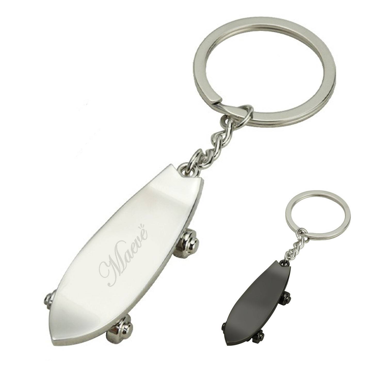 Zinc Alloy Skateboard Shaped Keychain 5