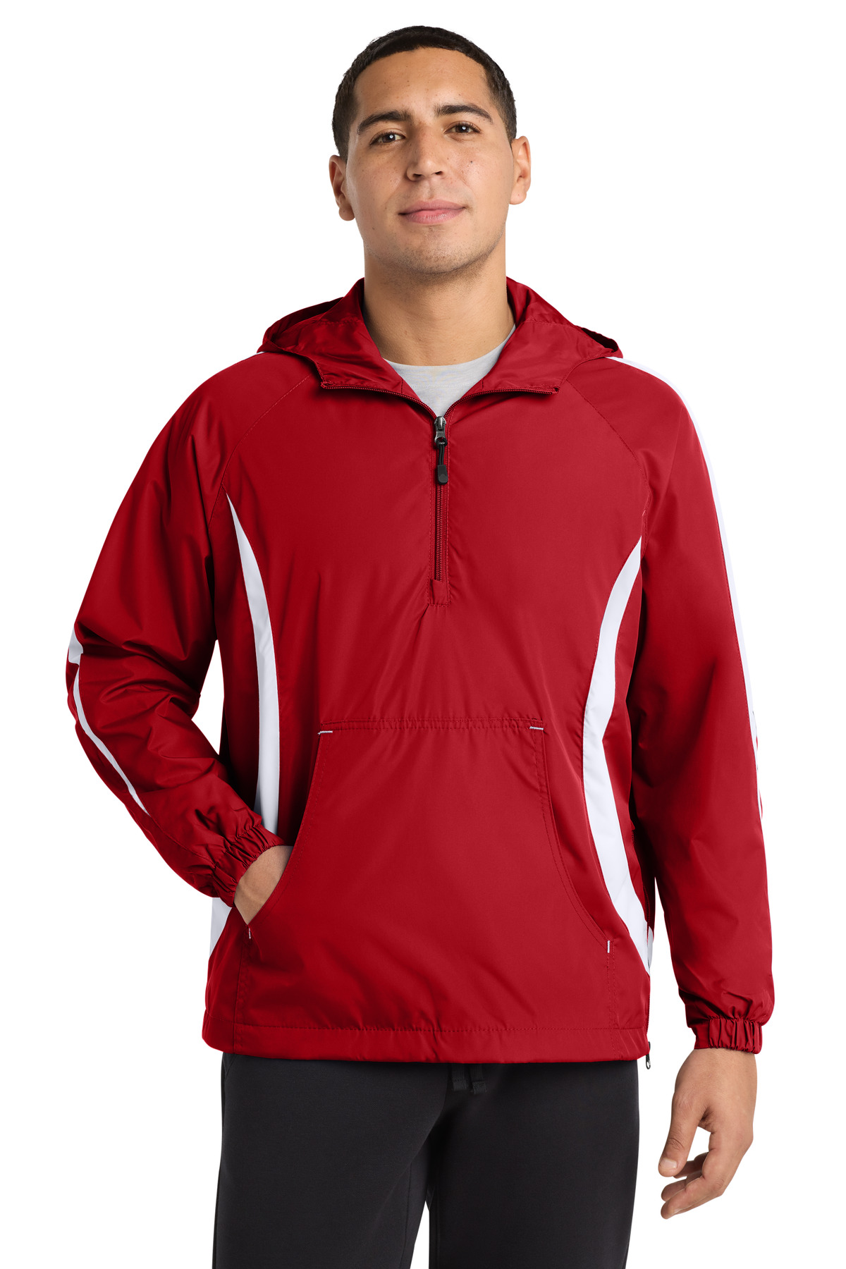 Sport-Tek Colorblock Raglan Anorak. JST63 17