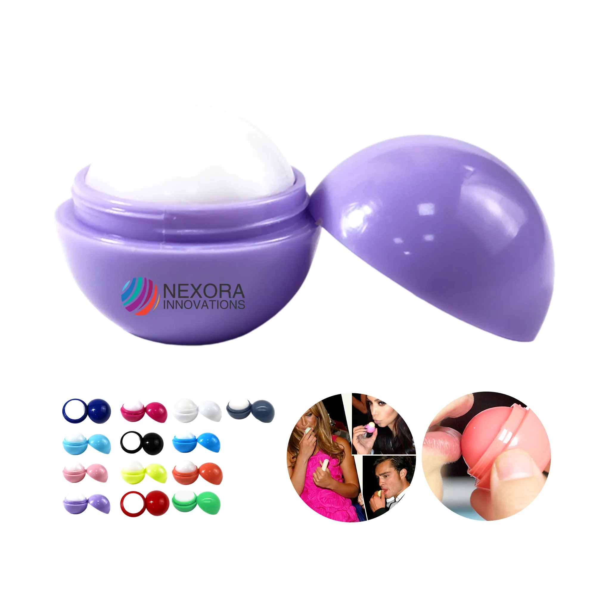 MOQ 50 Spherical Lip Balm Moisturizer 19