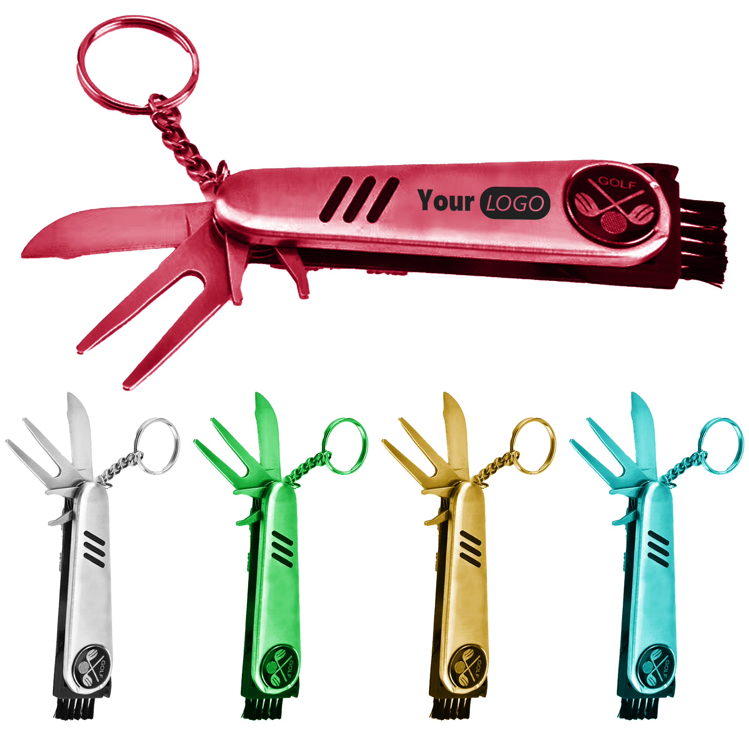 Stainless Steel Personalized Multifunction Golf Tool 2