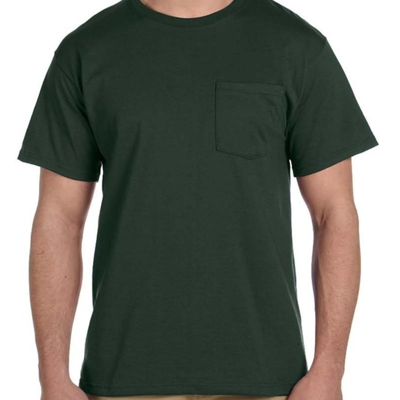 Jerzees 5.6 Oz., 50/50 Heavyweight Blend™ Pocket T-Shirt 9