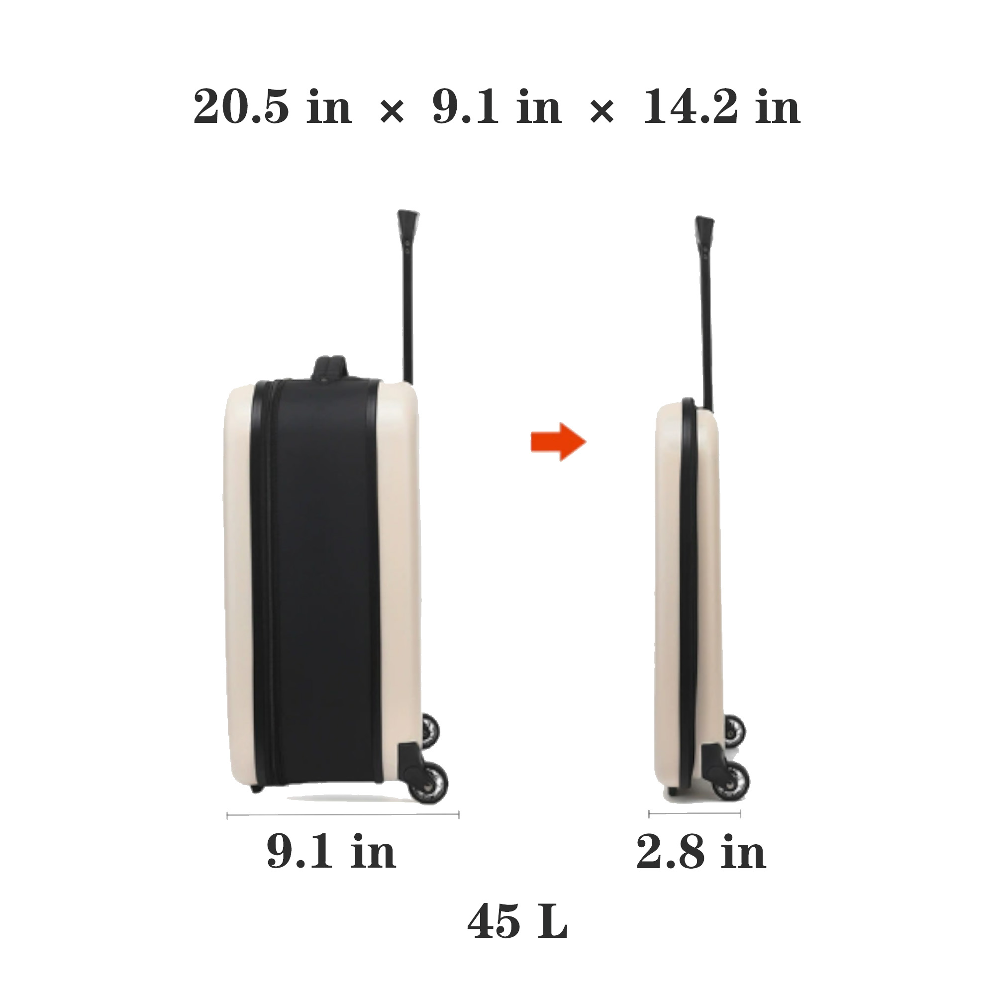 20" Suitcase Lightweight Foldable Carry-On 3
