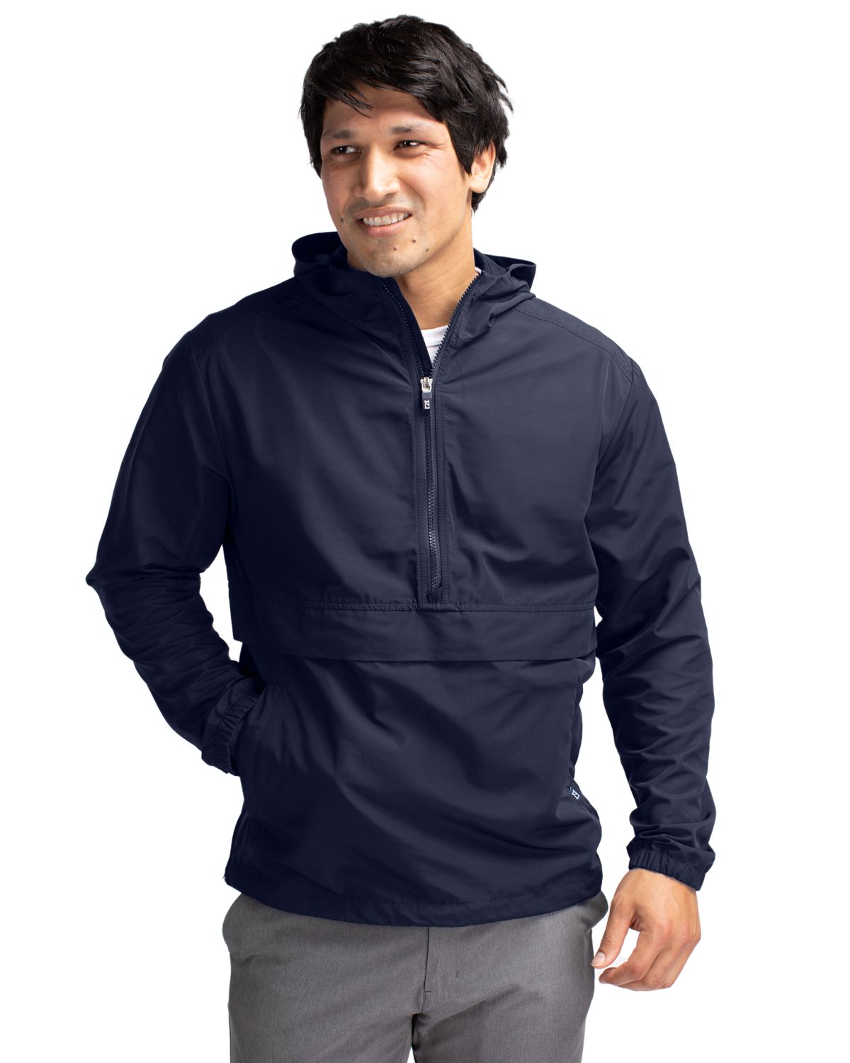 Cutter & Buck Charter Recycled Packable Mens Half Zip Anorak Jacket 40