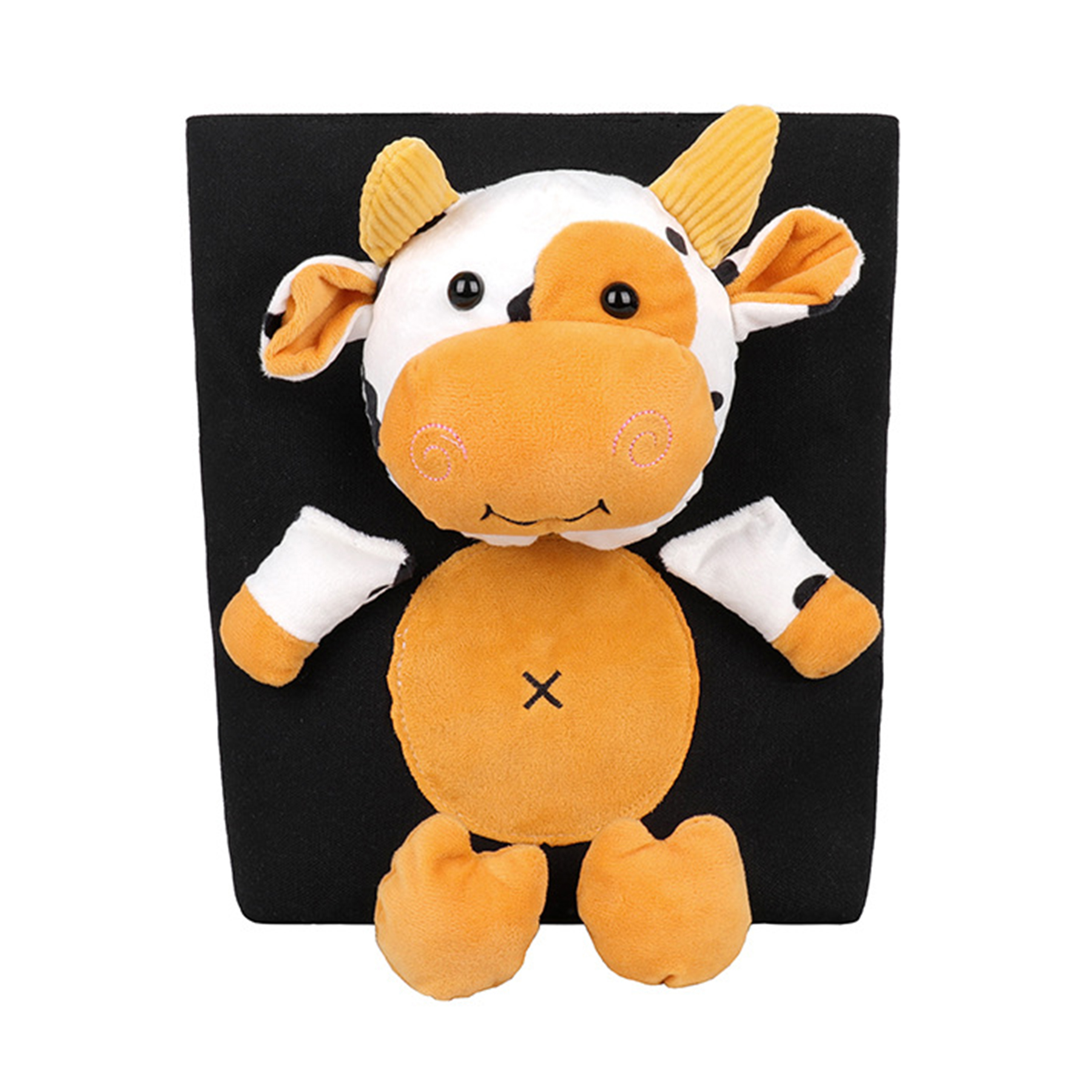 Canvas Cartoon Cow Large Capacity Tote Bag 5