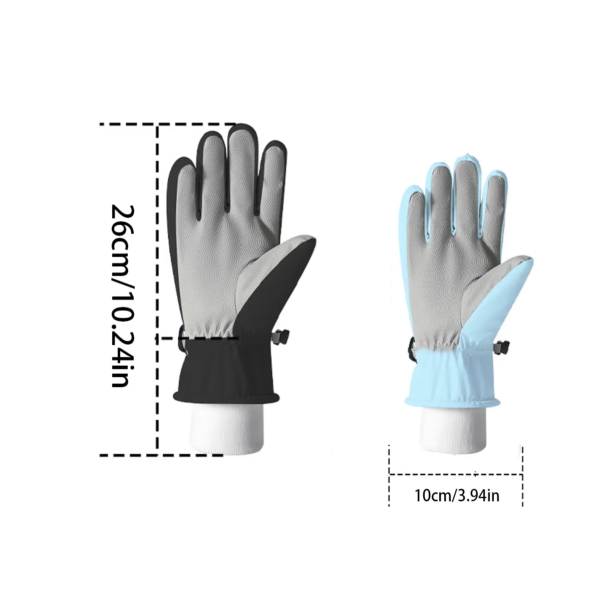 Insulated Water Resistant Ski Gloves With Touchscreen 5