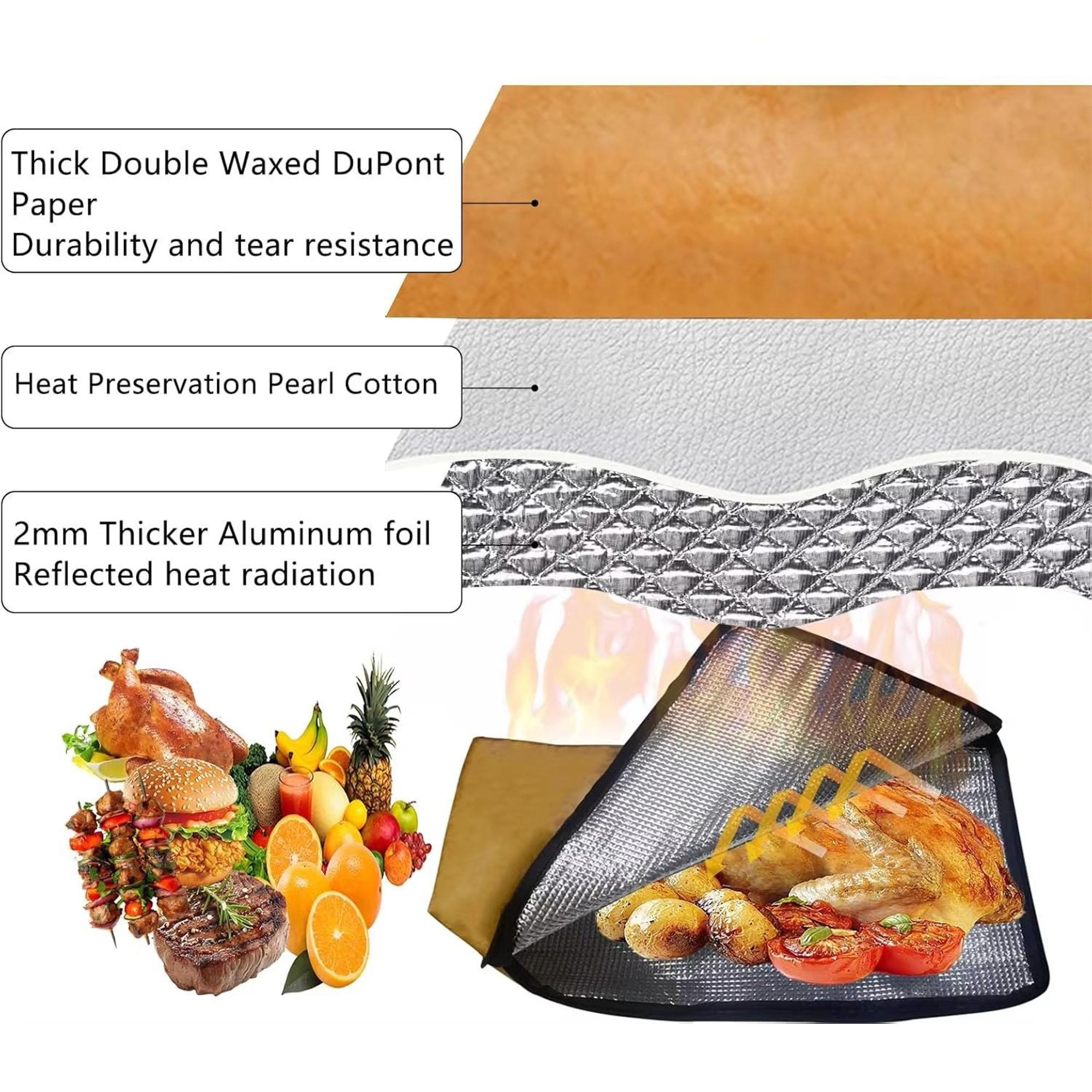Large Smoking Blanket Reusable Meat Grilling Insulation Cooler Bag 5