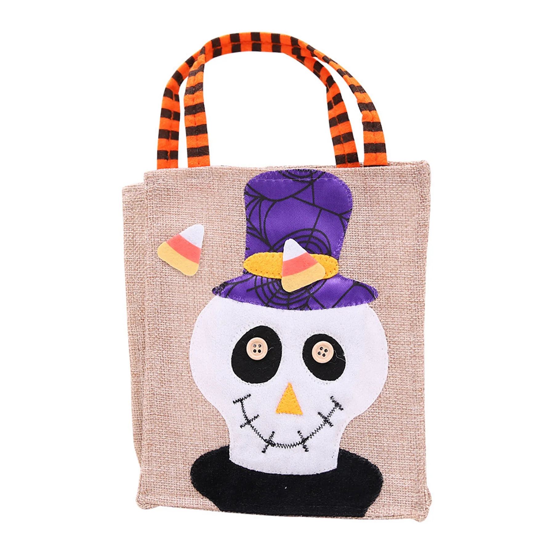 Jute Halloween Candy Tote Bag 7
