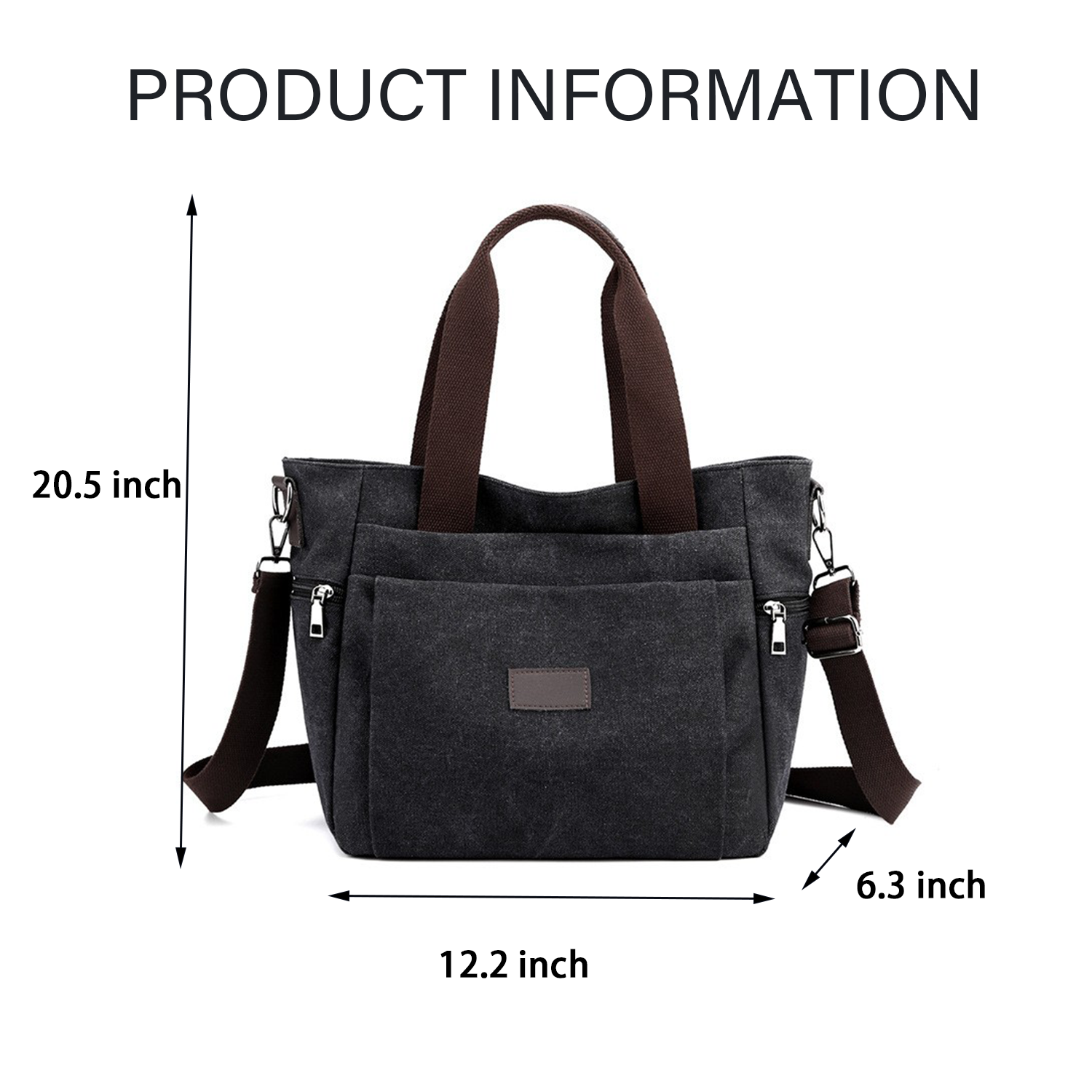 Crossbody Bag with Pockets and Shoulder Strap 2