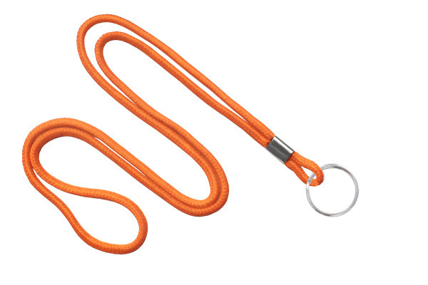 1/8" Blank Lanyard w/Split Ring (Orange) 1