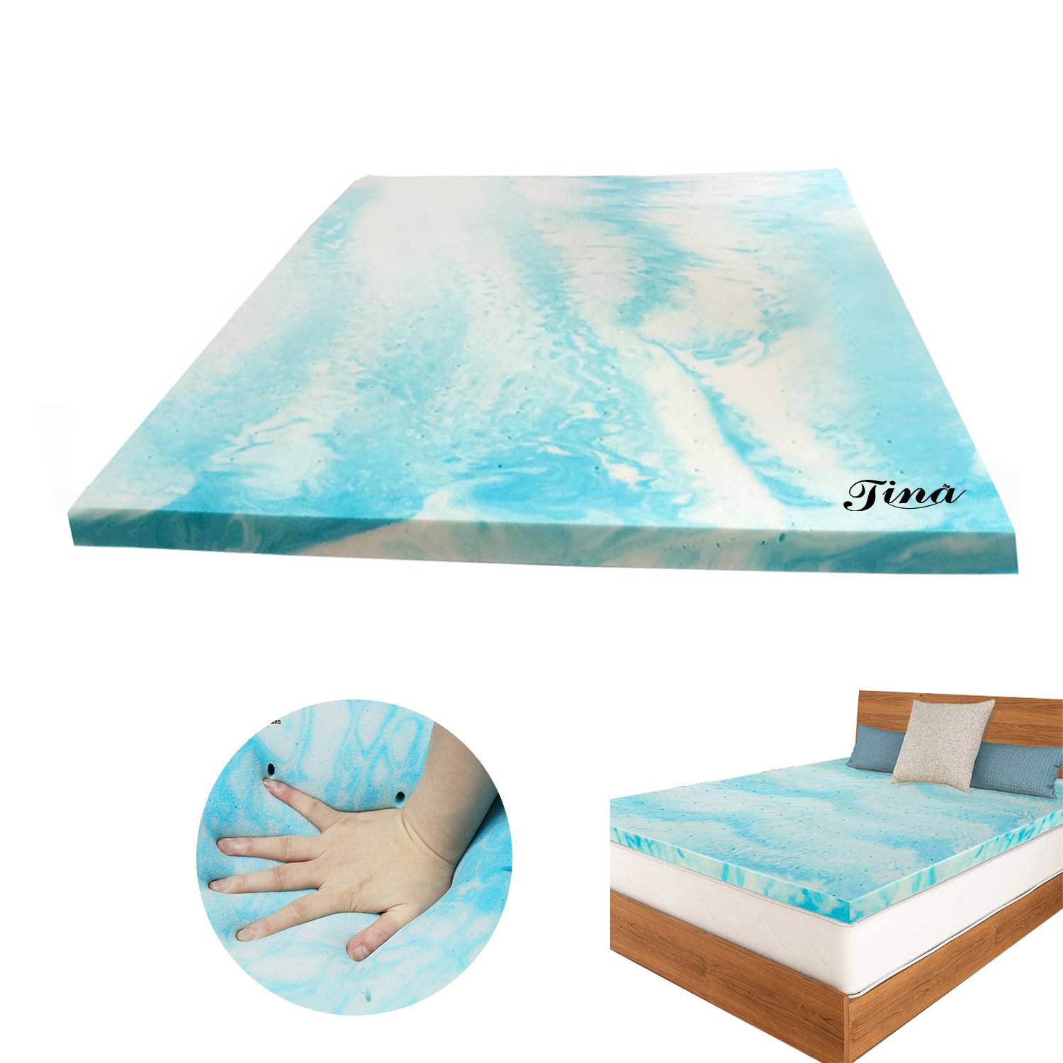 Gel Infused Memory Foam Mattress Topper 3