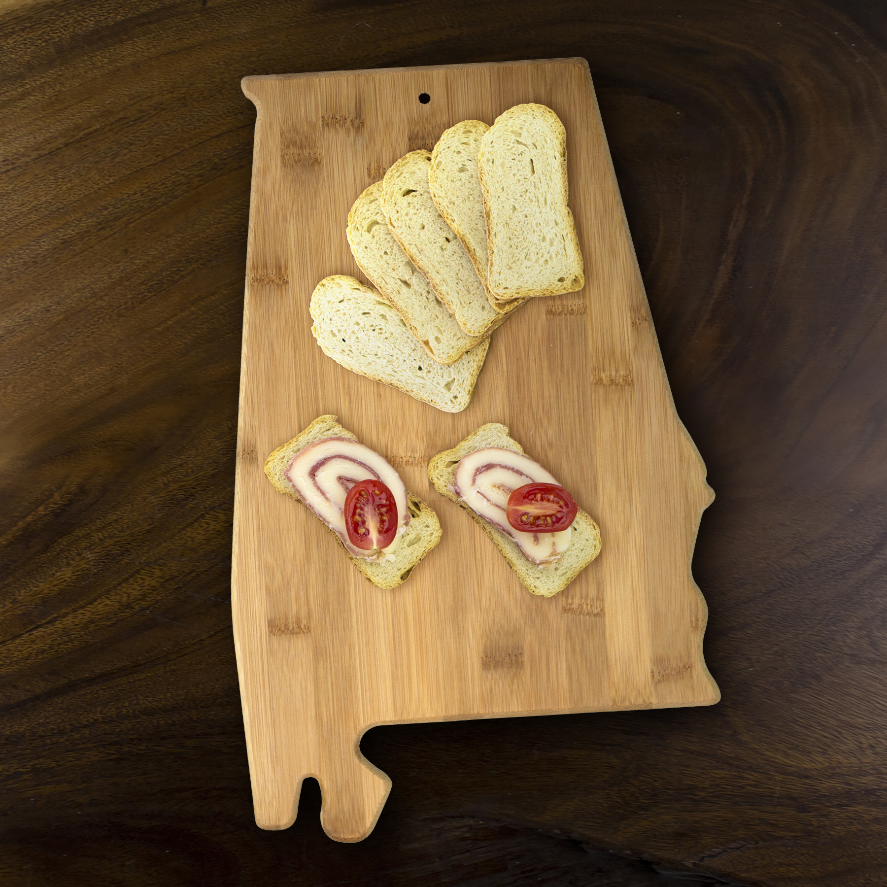 Alabama State Shaped Bamboo Serving and Cutting Board 2