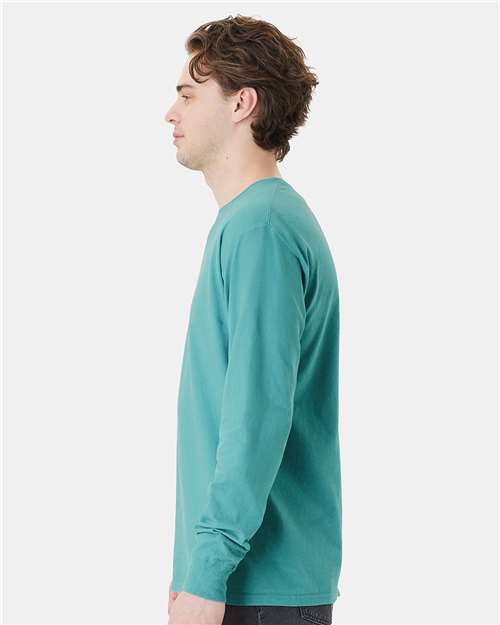 Unisex Garment-Dyed Long Sleeve T-Shirt With a Pocket - GDH250 6