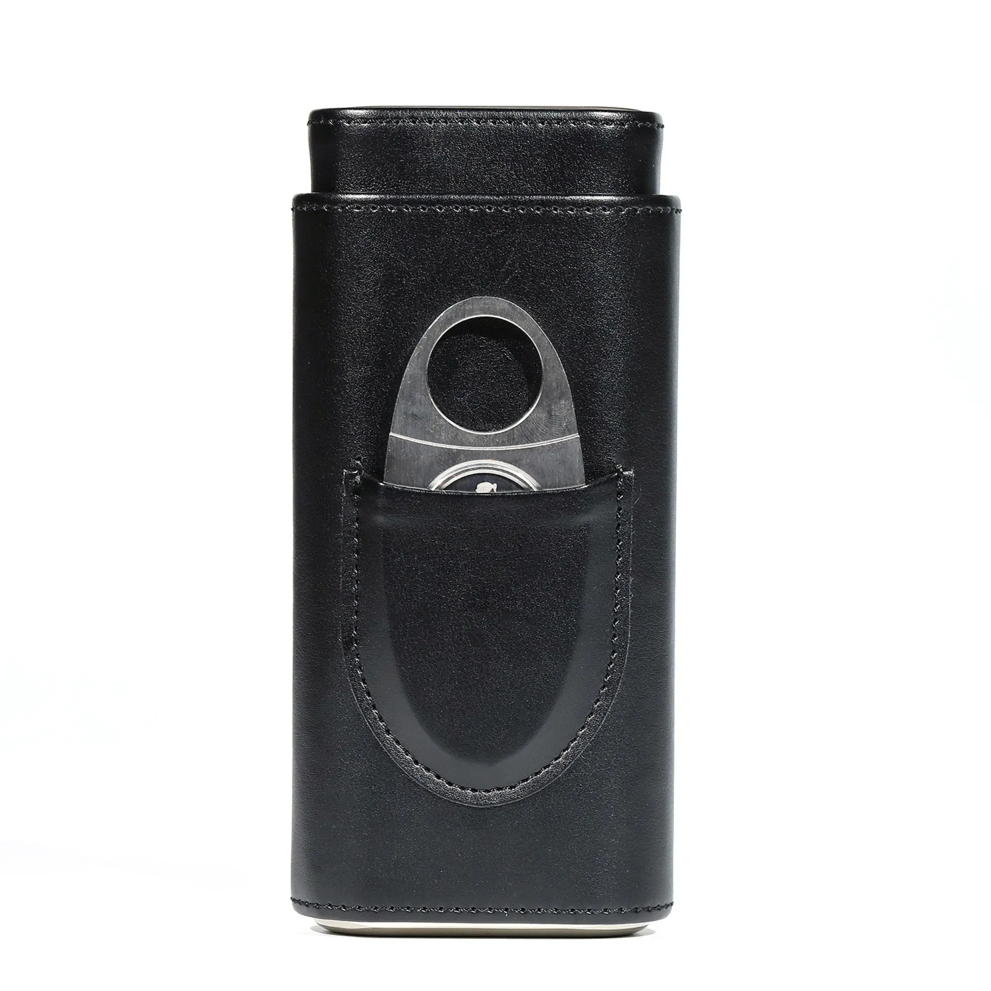 Genuine Leather Case With Cigar Cutter 2