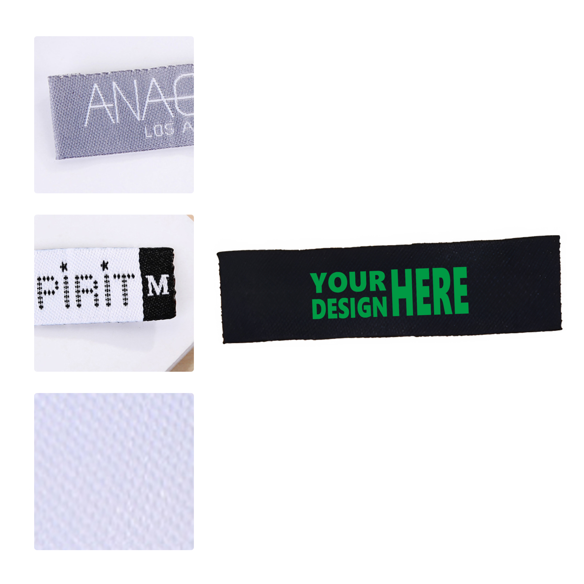 MOQ 50 Custom High-Density Woven Clothing Labels and Tags 2