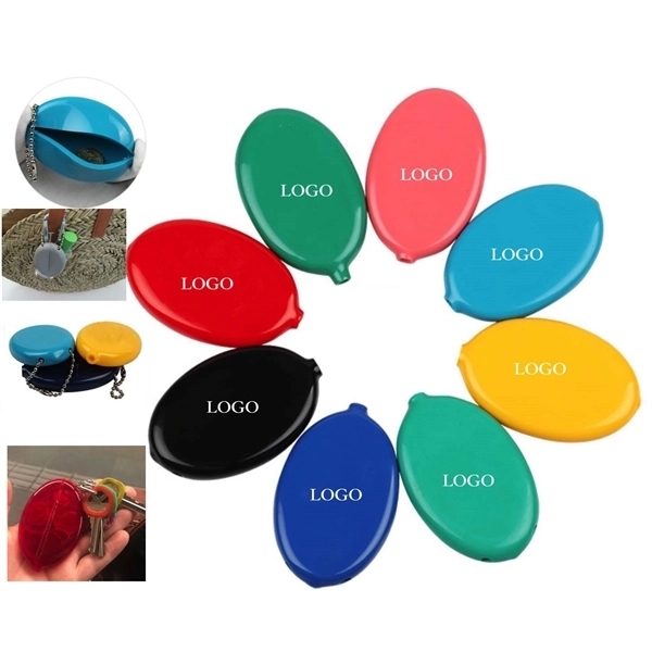 PVC Coin Purse Change Holder Chain Pouch 4