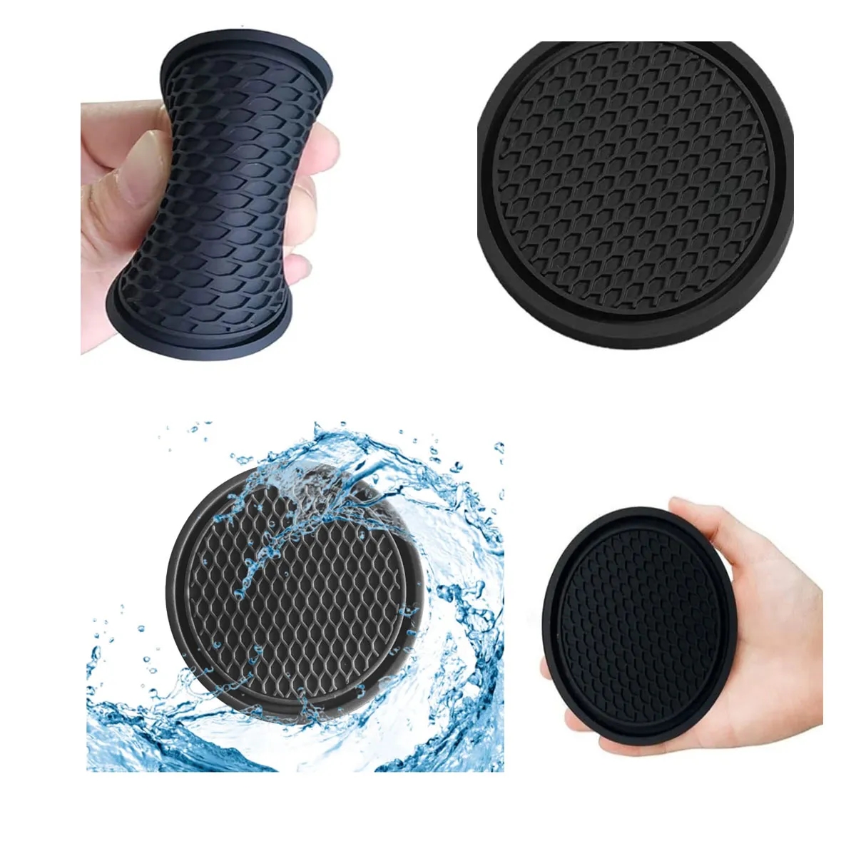 5 Pack Universal Non-Slip Waterproof Car Cup Holder Coaster 4