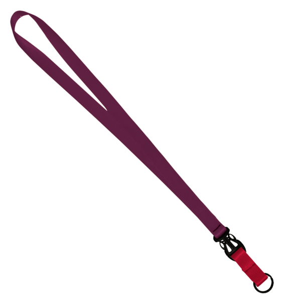 3/4" Multi color (Top and bottom) Nylon Lanyard with Plastic Slide Buckle R 347