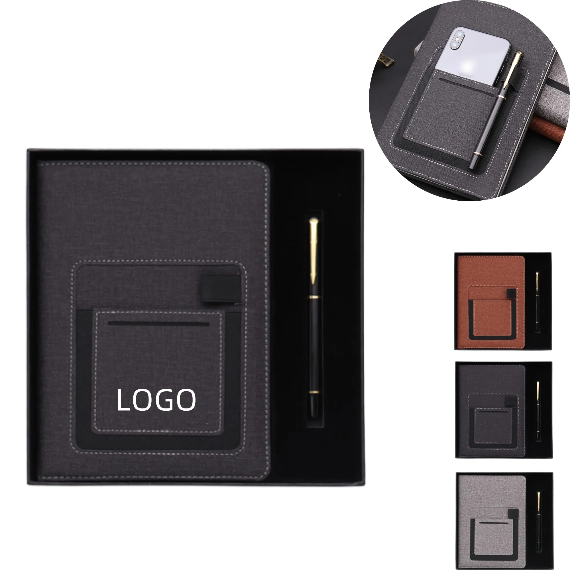 Premium A5 Notebook Journal And Metal Pen Set Gift Box 5