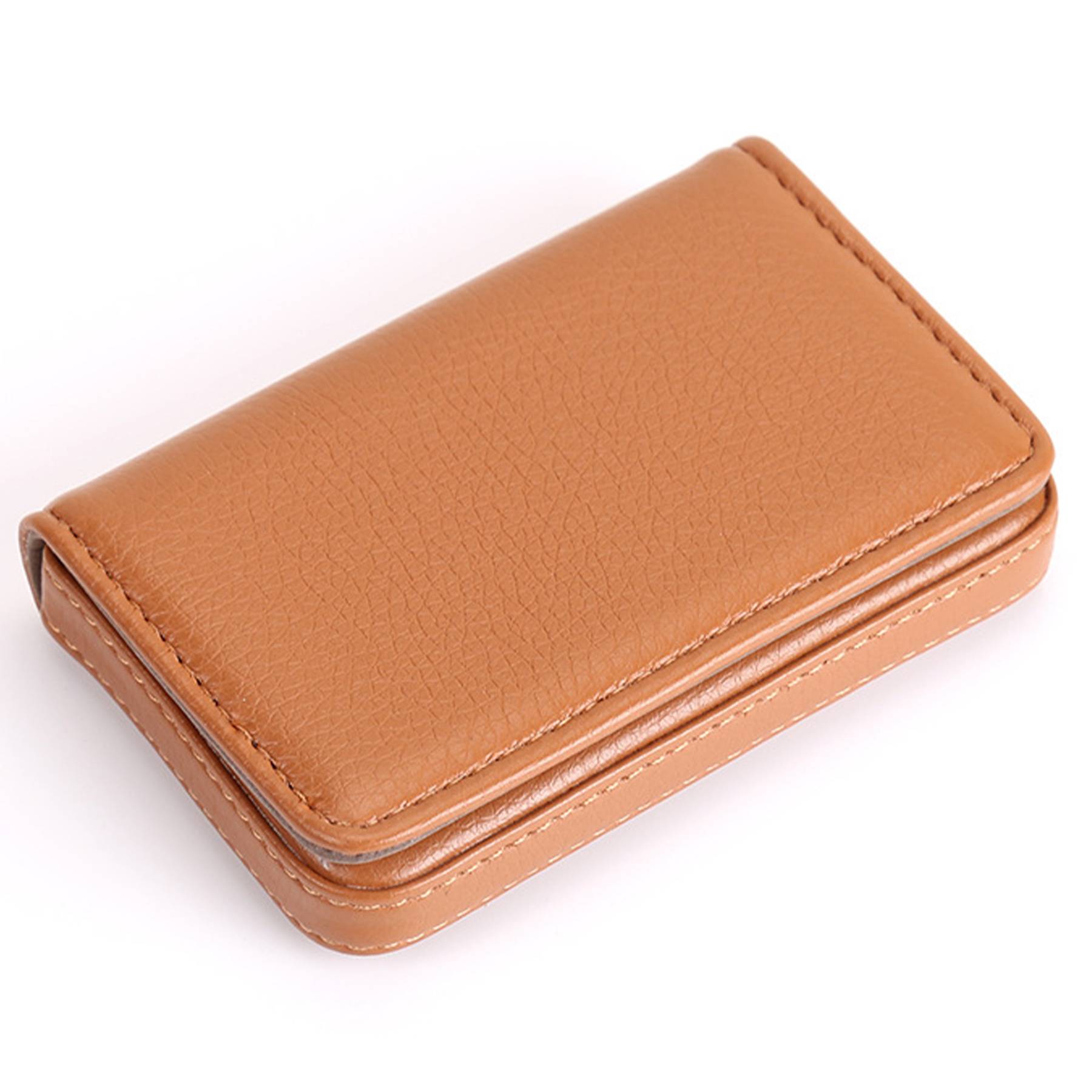 PU leather magnetic business card bag wallet 5