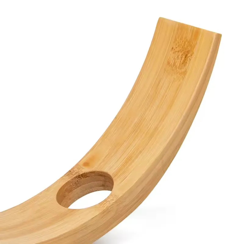 Curved Bamboo Tabletop Wine Bottle Rack/Holder 3