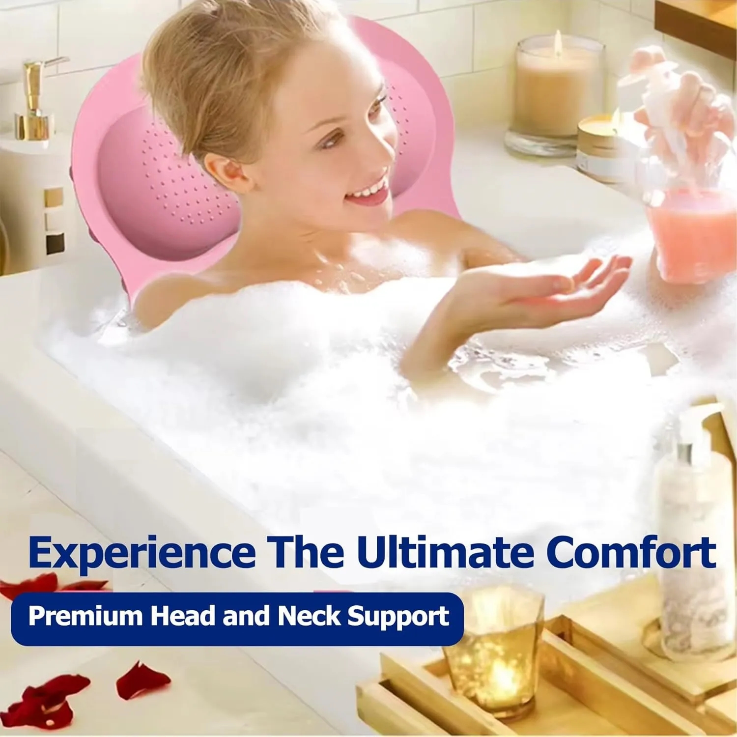 Bathtub Silicone Suction Cup Pillow 7