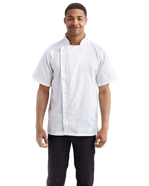 Unisex Zip-Close Short Sleeve Chef's Coat - RP906 2