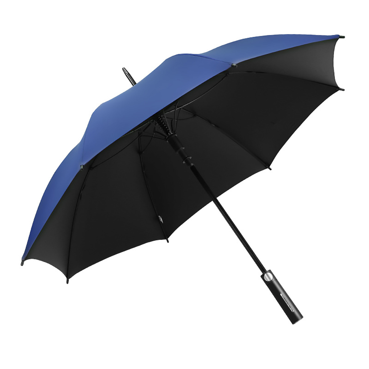 Auto Open Arc Fiber Umbrella with Straight Long Handle 46" 5